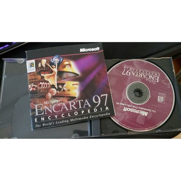 Microsoft Encarta 97 Encyclopedia VTG PC 1996 Windows - Picture 1 of 3